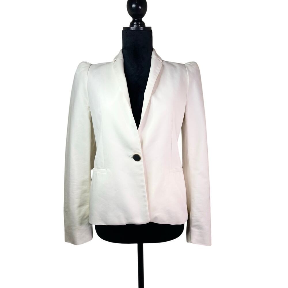 Zara Basic White Jacket Blazer S
